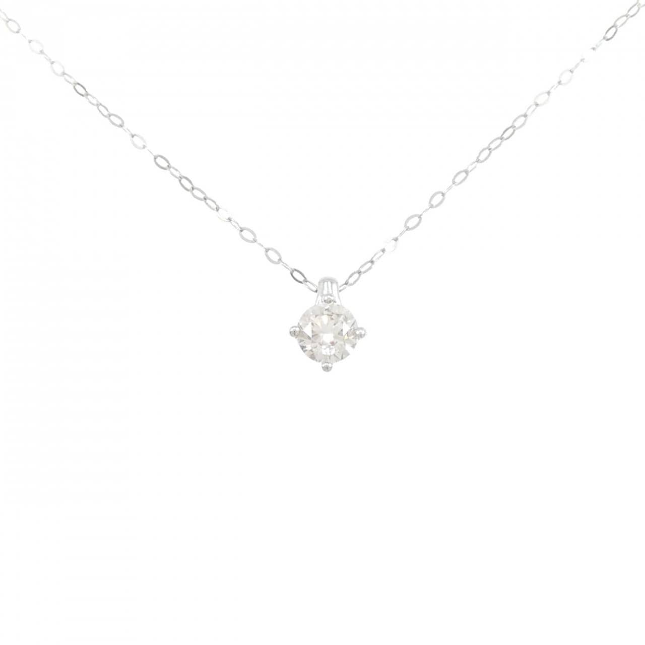 PT950 ソリティア ダイヤモンド ネックレス 0.40CT