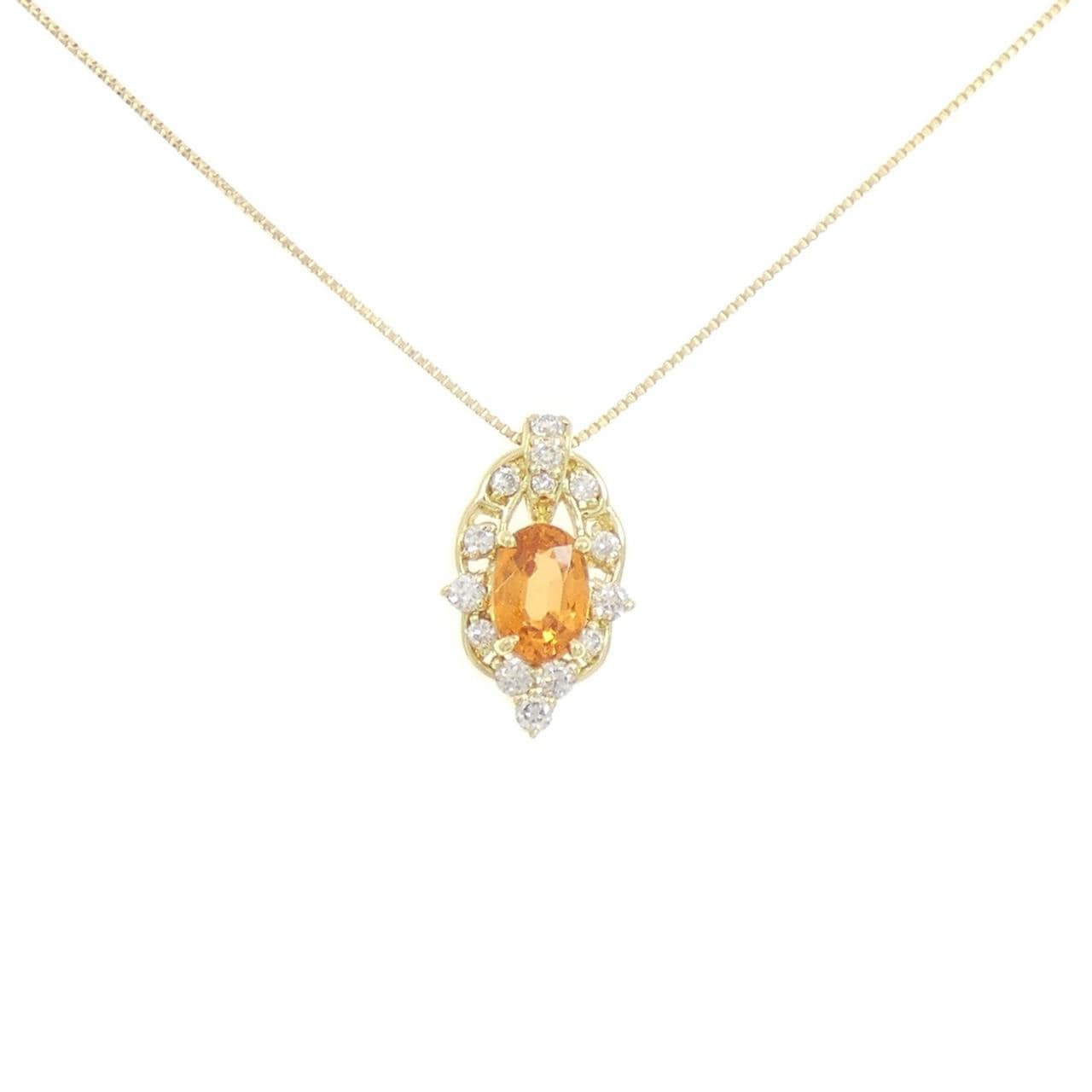 K18YG ガーネット ネックレス 1.03CT