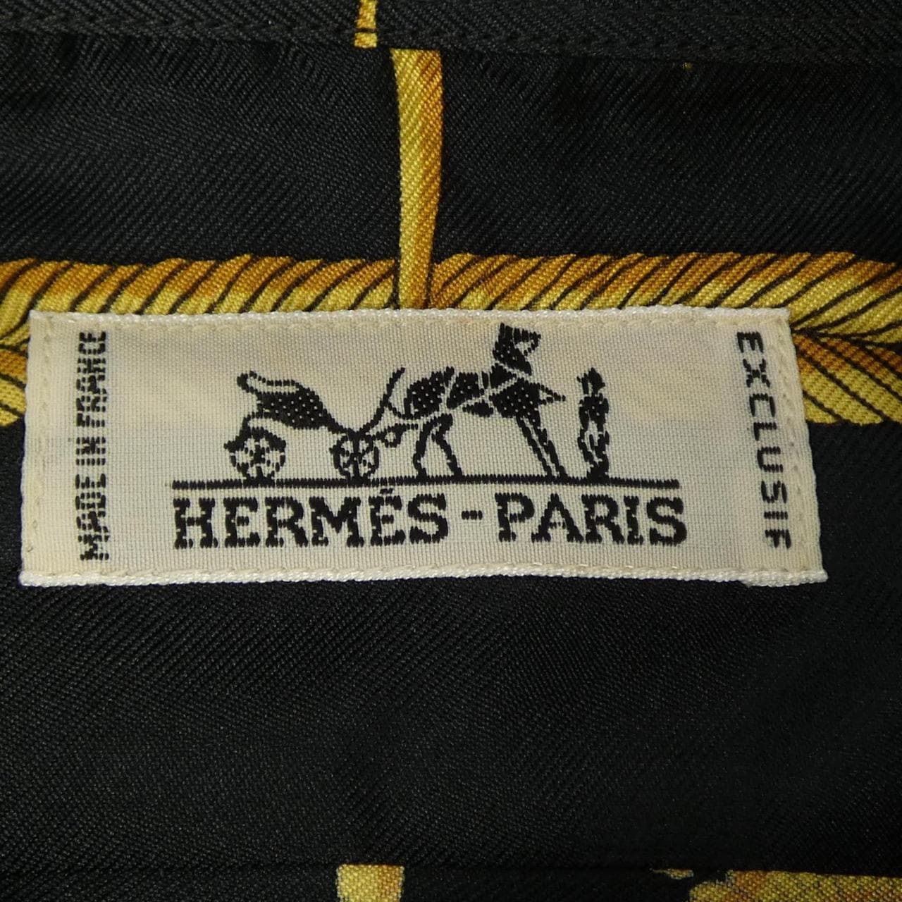 【ヴィンテージ】エルメス HERMES FLVCTVAT NEC MERGITVR ツイルレーヌ. シャツ