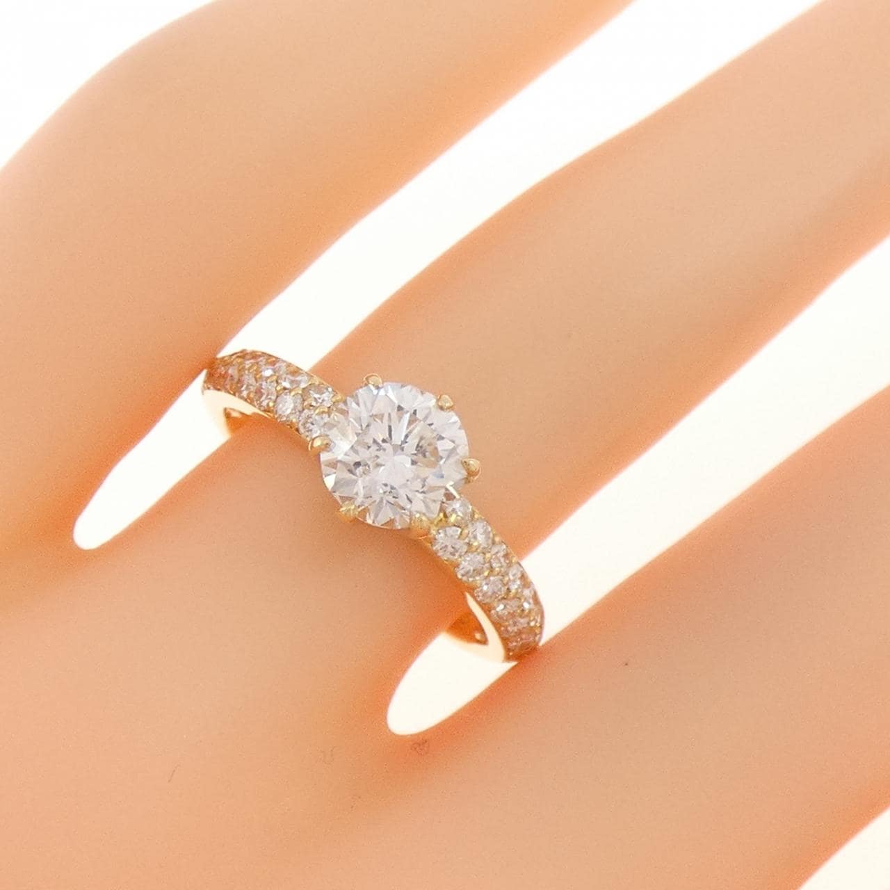 750YG ダイヤモンド リング 1.004CT G I1 Fair