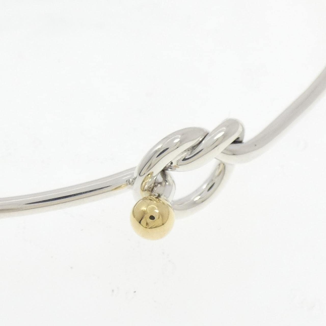 【ヴィンテージ】ティファニー フラットワイヤー フック&アイ ハート バングル