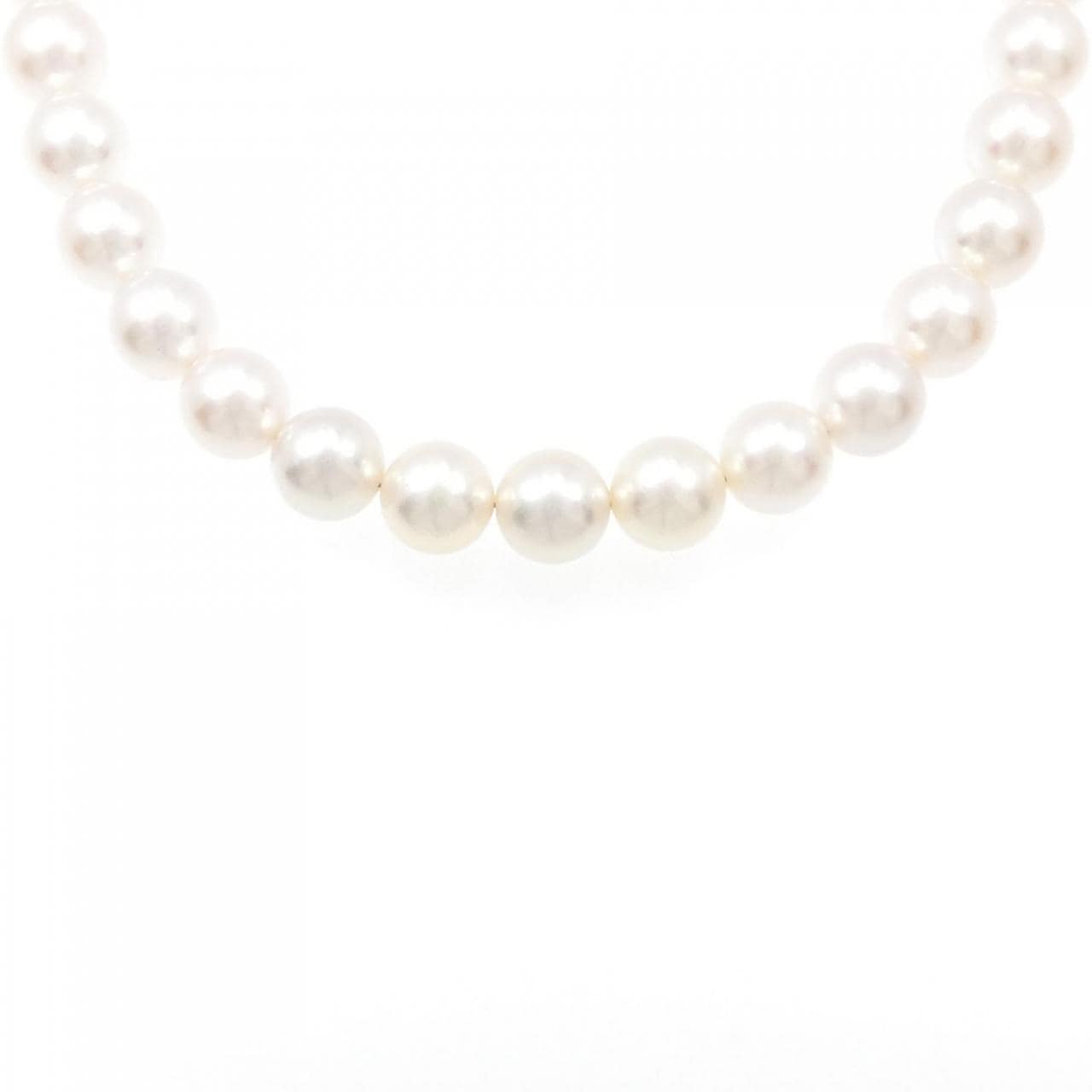 [BRAND NEW] Silver Clasp Akoya Pearl Necklace 9.5-10mm