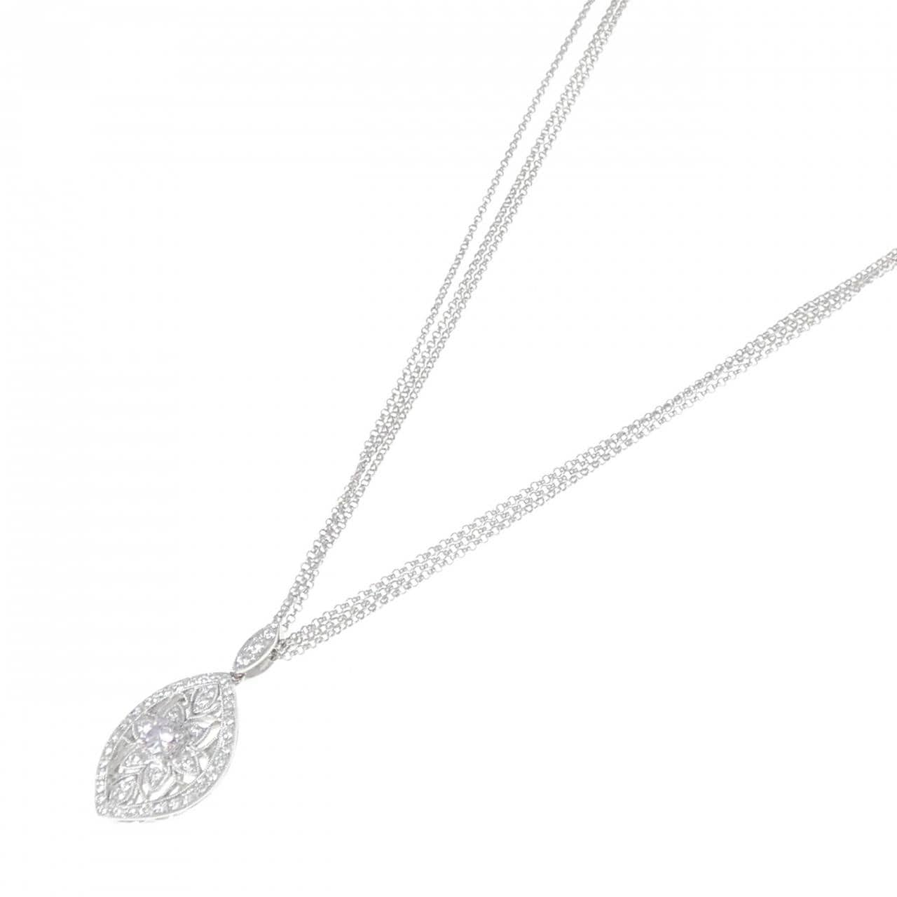 K18WG/750WG Diamond Necklace 0.237CT VLPP I1