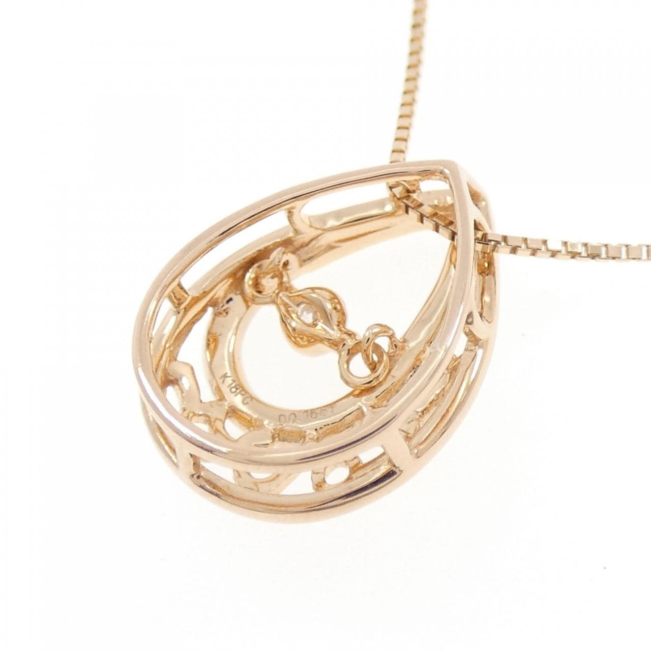 K18PG/K18WG ダイヤモンド ネックレス 0.16CT