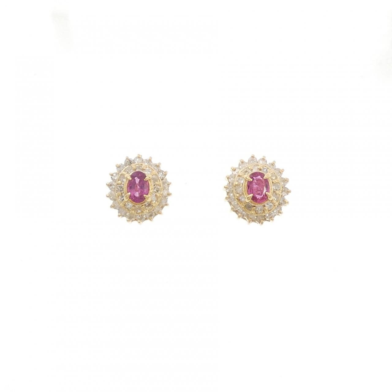 K18YG ルビー ピアス