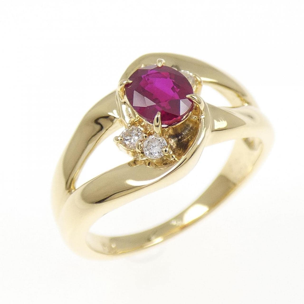 K18YG ルビー リング 0.639CT