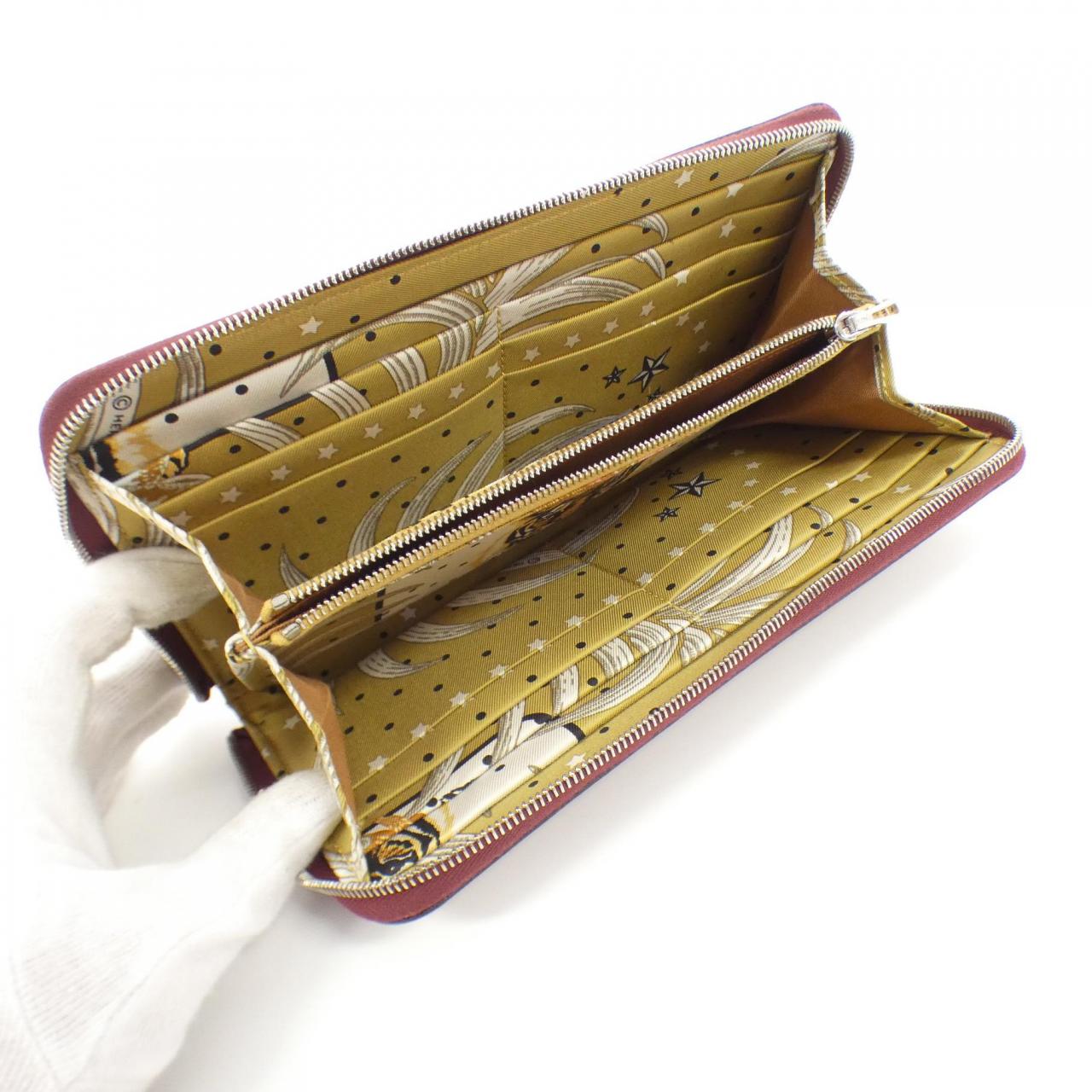 HERMES TIGRE ROYAL FLEURI Silk in Classic 082573CK Wallet