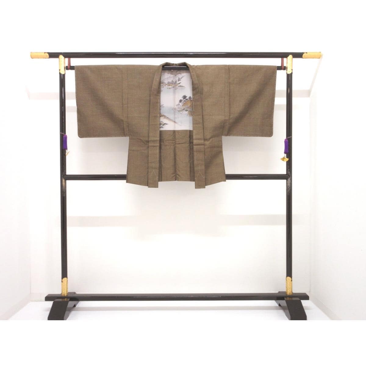 【未使用品】男物　きもの・羽織　２点セット【結城紬】