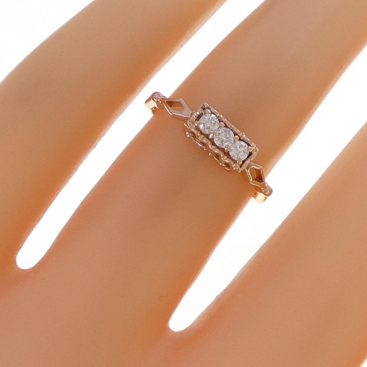 K10PG ダイヤモンド リング 0.10CT