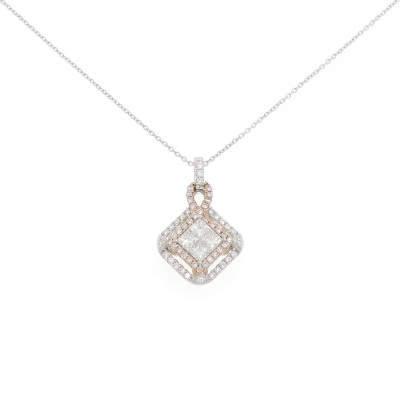 18KWG/18KPG ピンクダイヤモンド ネックレス 0.22CT