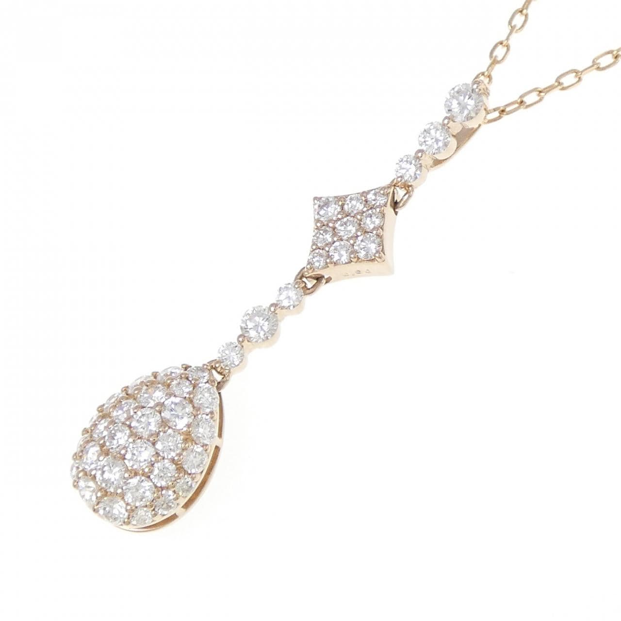 K18PG ダイヤモンド ネックレス 0.80CT
