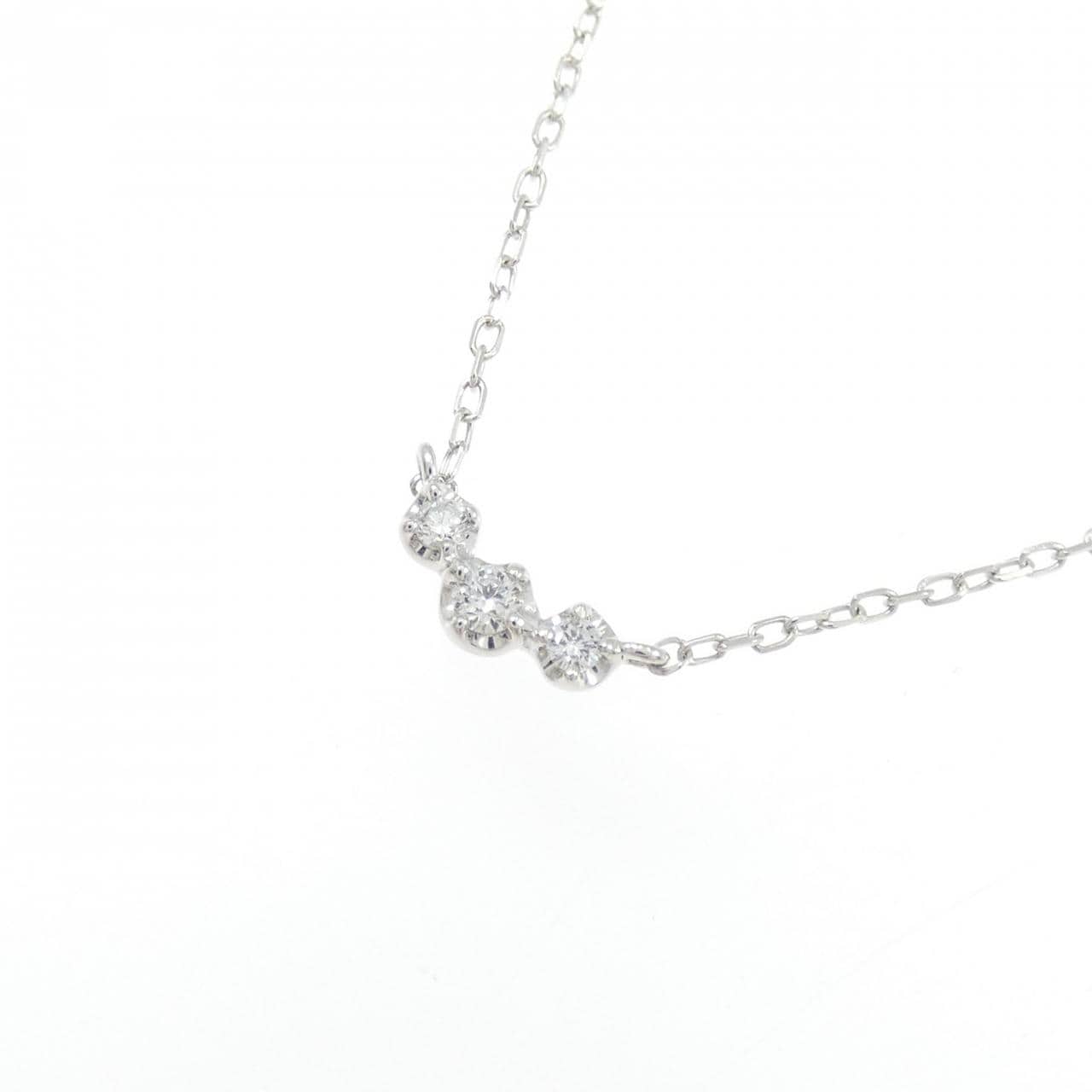 K10WG ダイヤモンド ネックレス 0.05CT