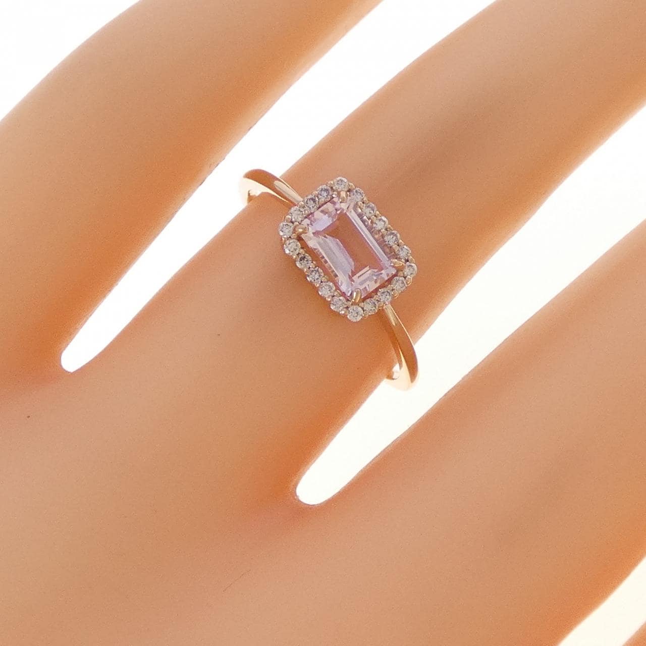 K18PG モルガナイト リング 0.51CT