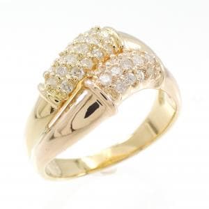 K18YG/K18PG ダイヤモンド リング 0.30CT