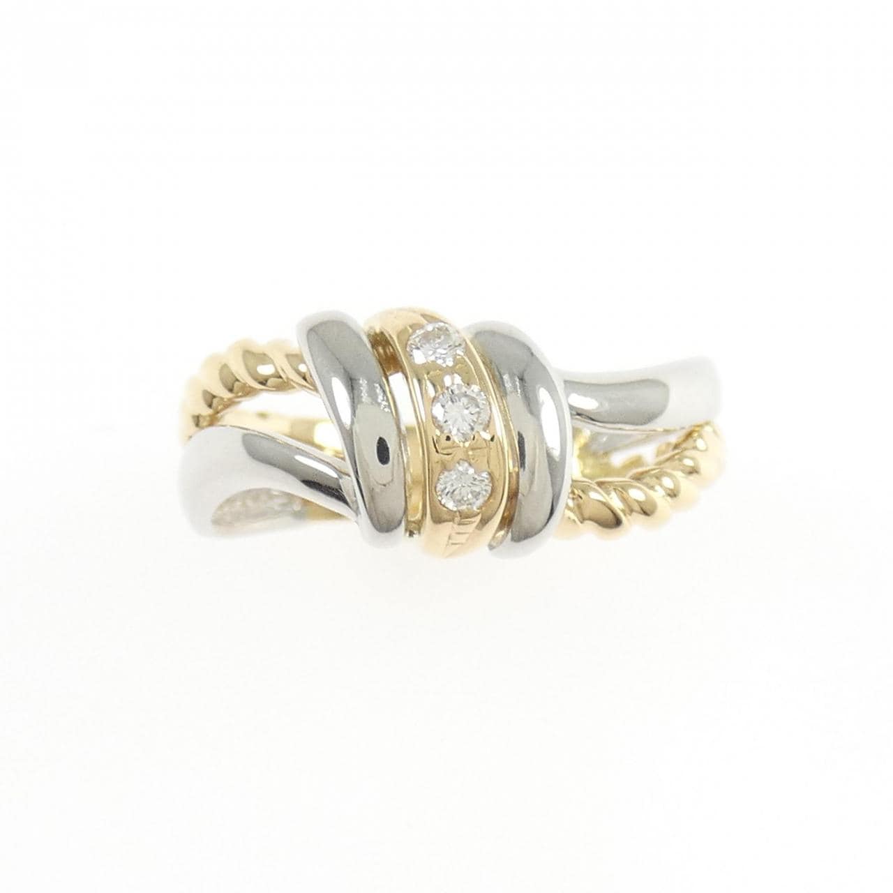 K18YG/K18WG ダイヤモンド リング 0.16CT