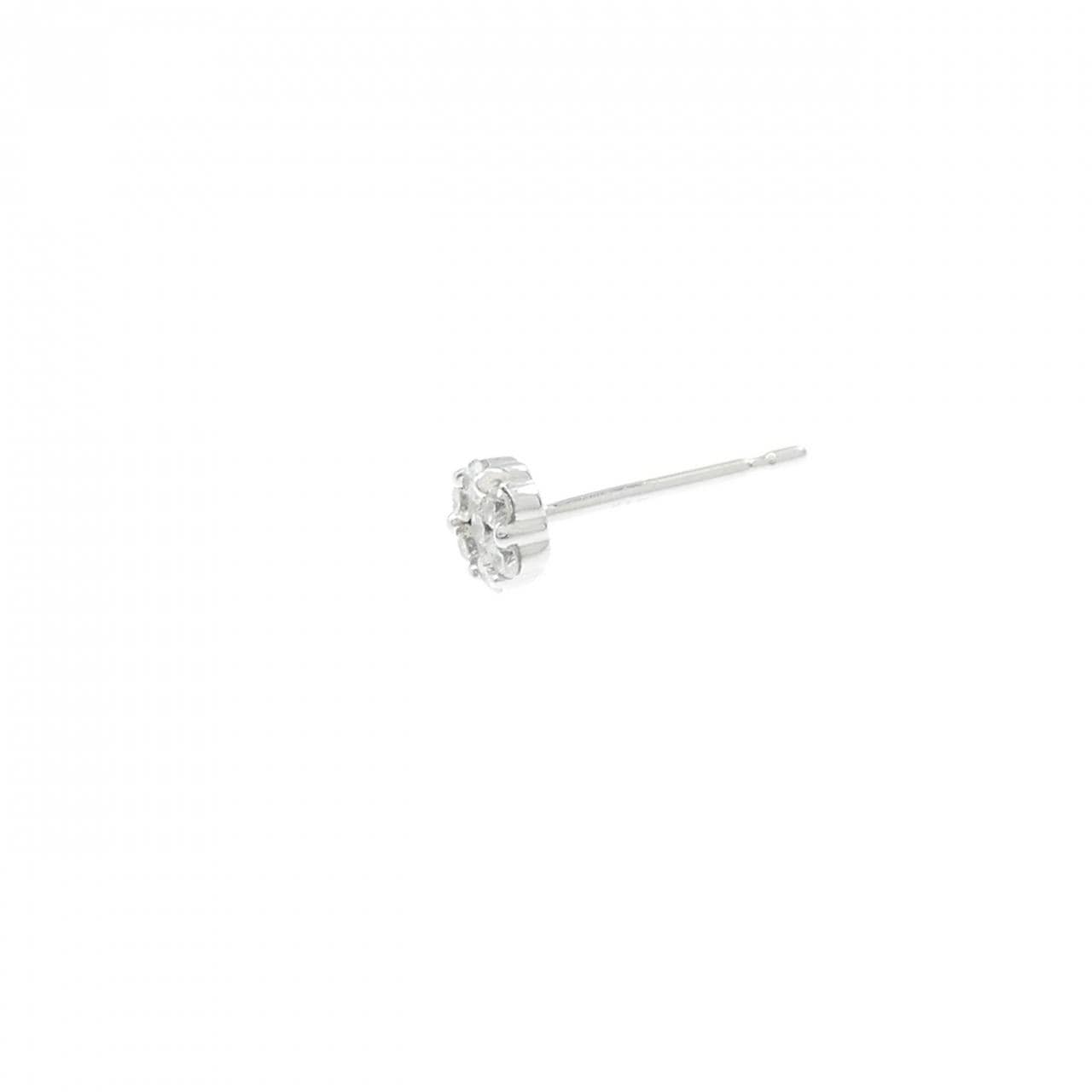 K18WG ダイヤモンド ピアス 0.12CT 片耳