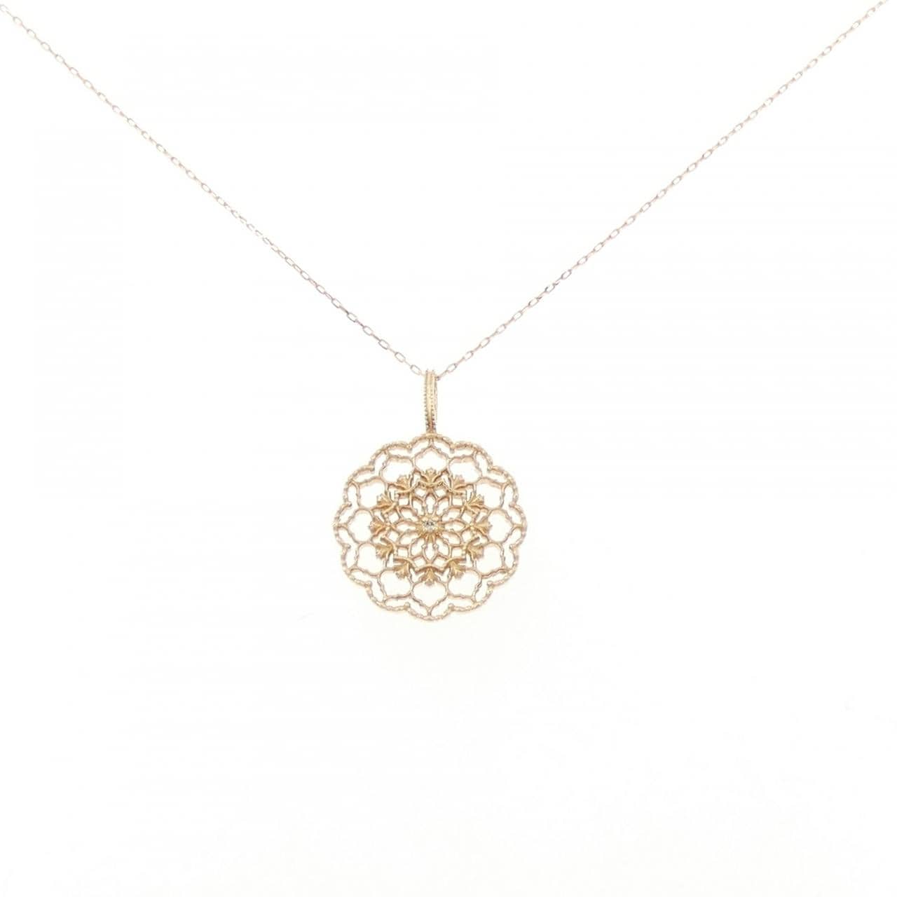 アガット ダイヤモンド ネックレス 0.01CT