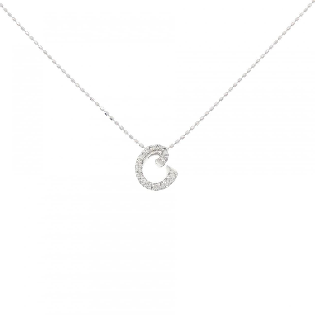 K18WG ダイヤモンド ネックレス 0.08CT