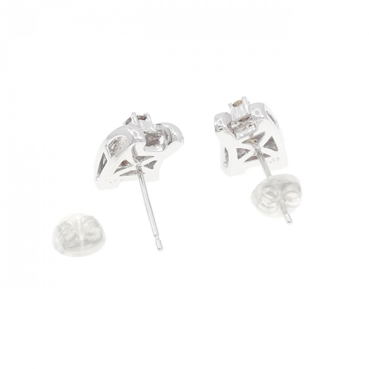 K18WG ダイヤモンド ピアス 0.46CT