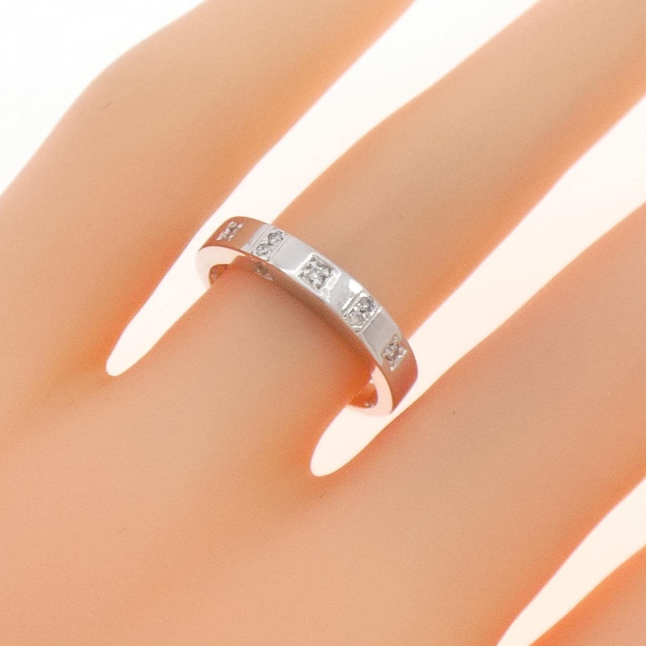 K18WG ダイヤモンド リング 0.07CT