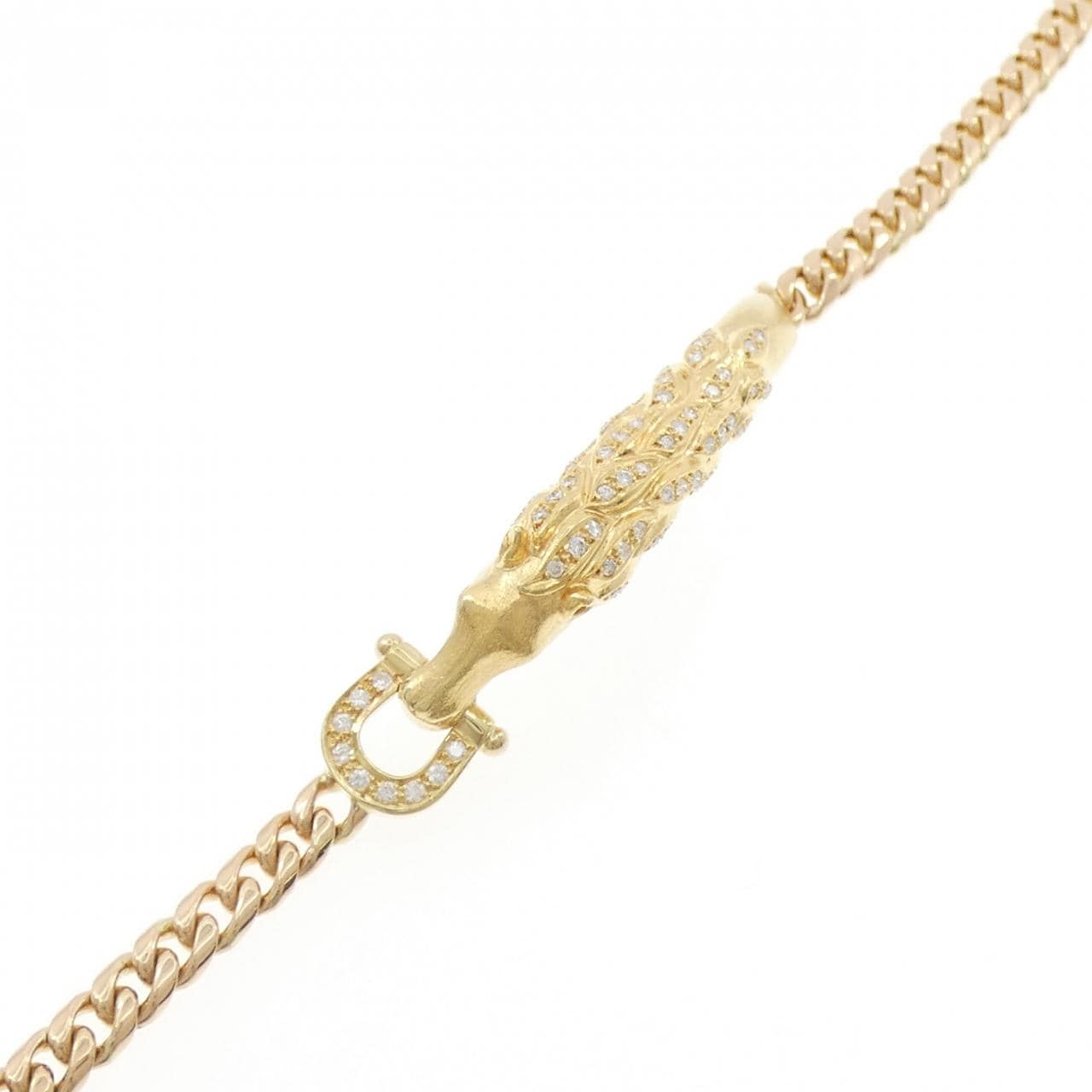 750YG/750PG ホース ダイヤモンド ブレスレット 0.56CT