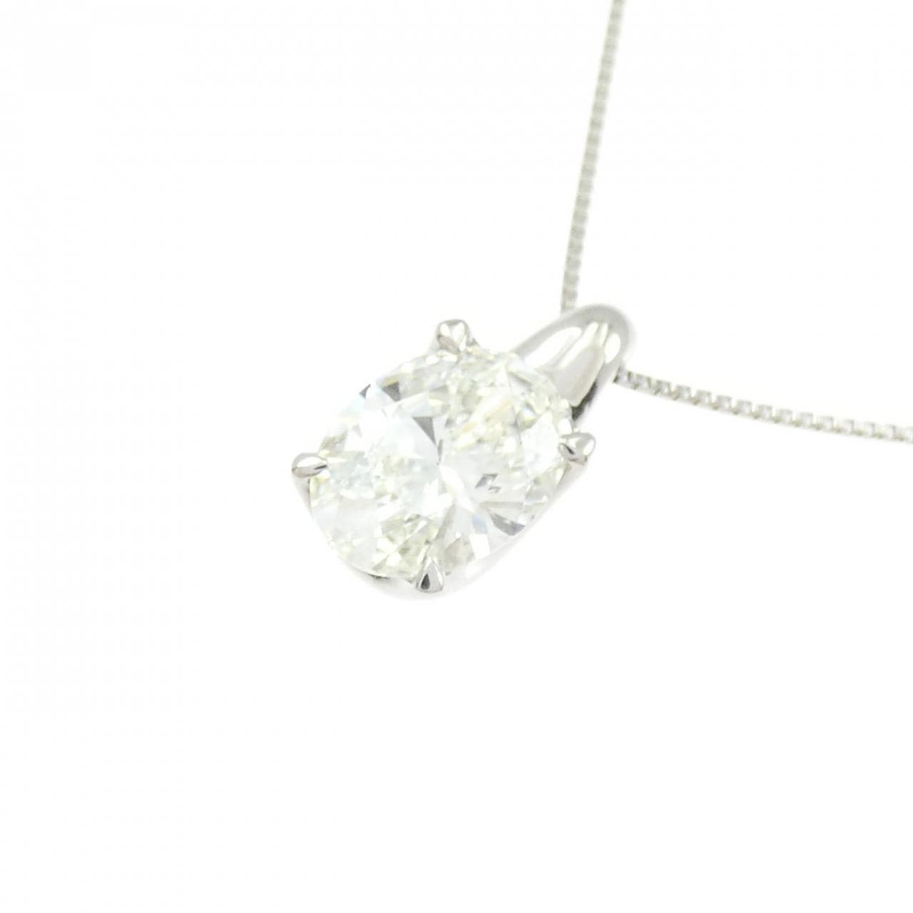 PT850 ダイヤモンド ネックレス 1.168CT J SI1 オーバルカット
