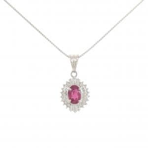 PT/PT850 ルビー ネックレス 0.62CT