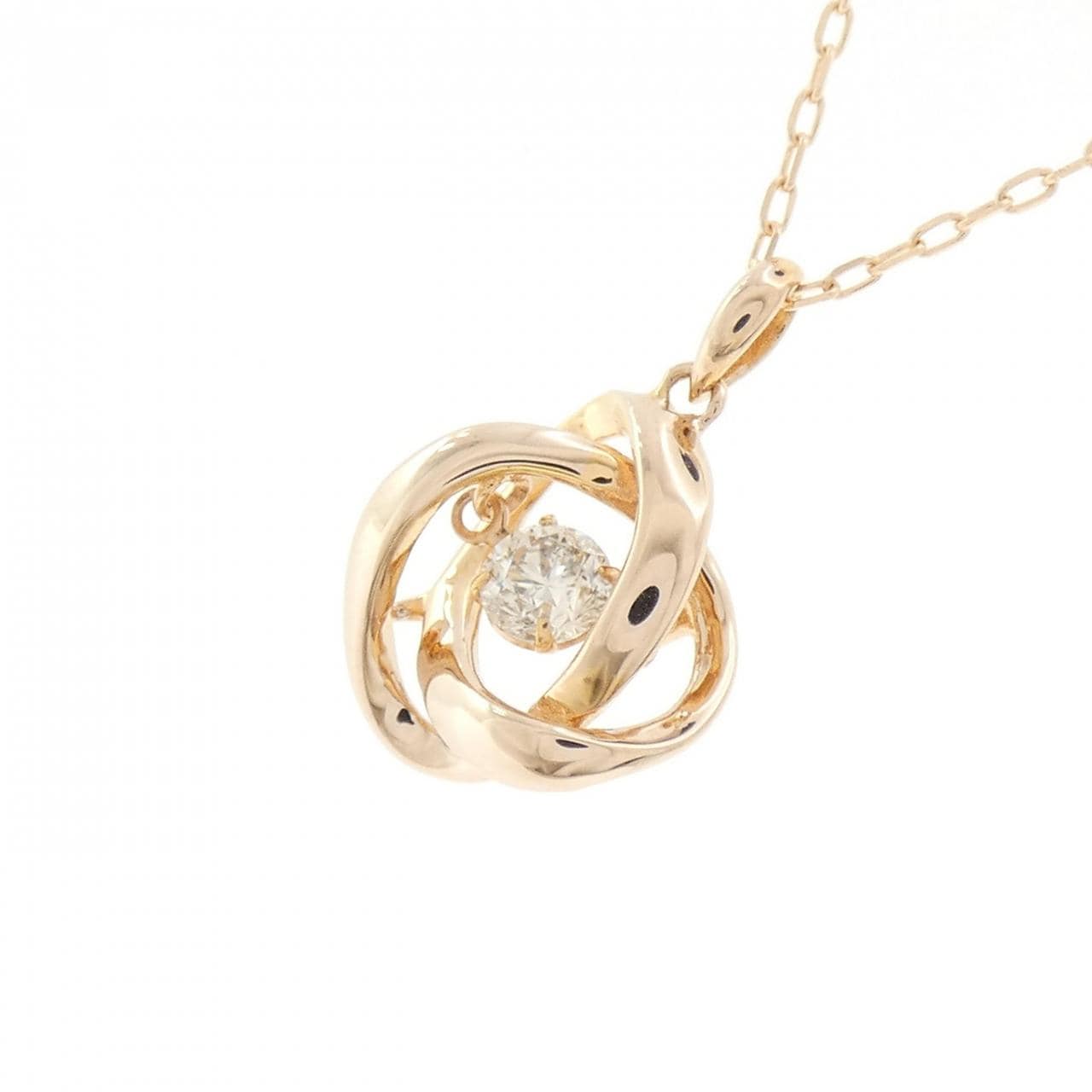 K18PG ダイヤモンド ネックレス 0.20CT