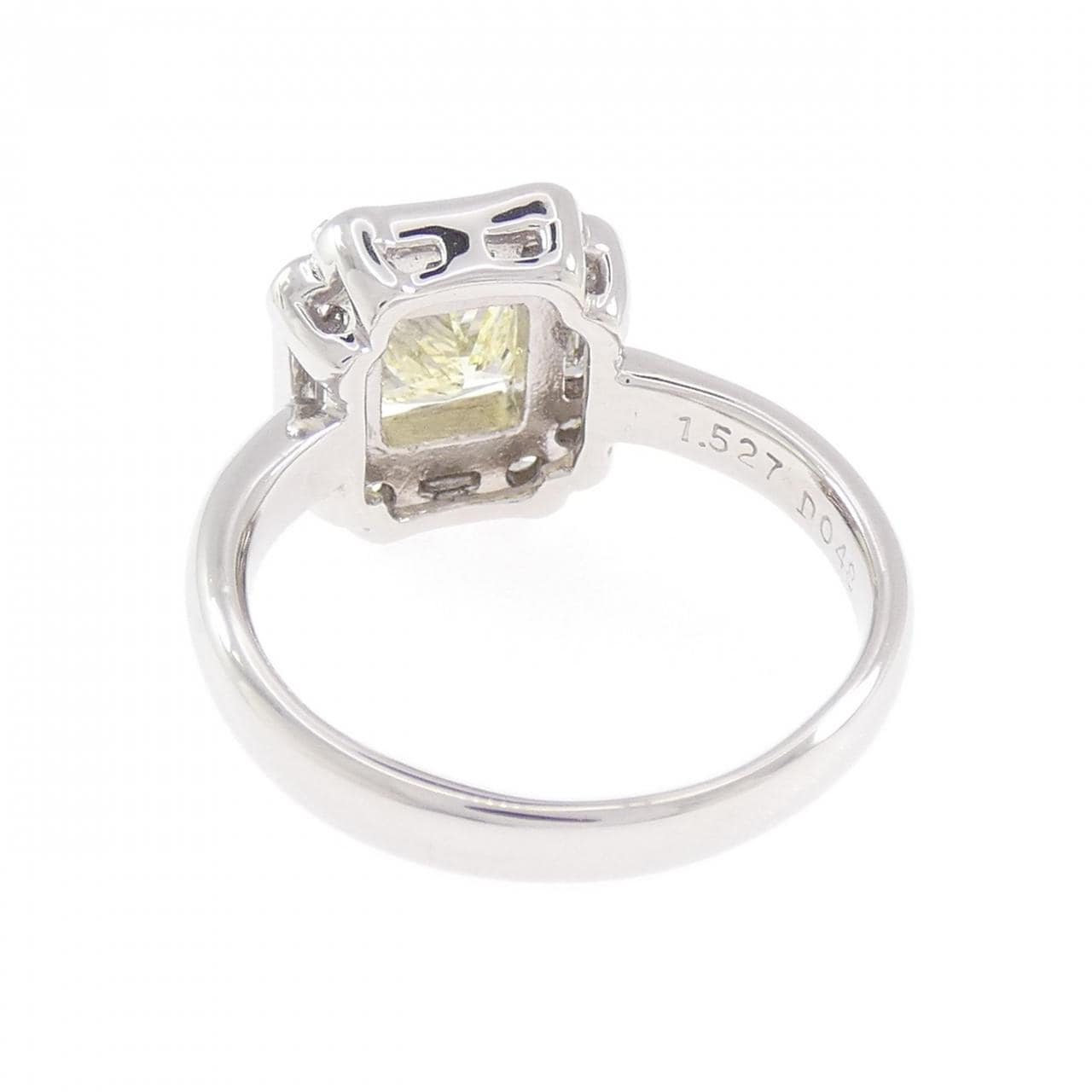 PT900 ダイヤモンド リング 1.527CT LY SI2 ファンシーカット