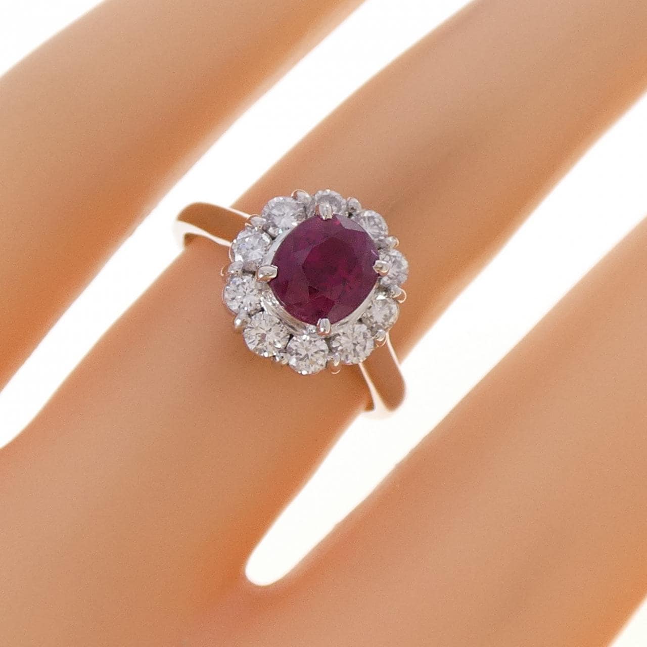 PT900 ルビー リング 1.22CT