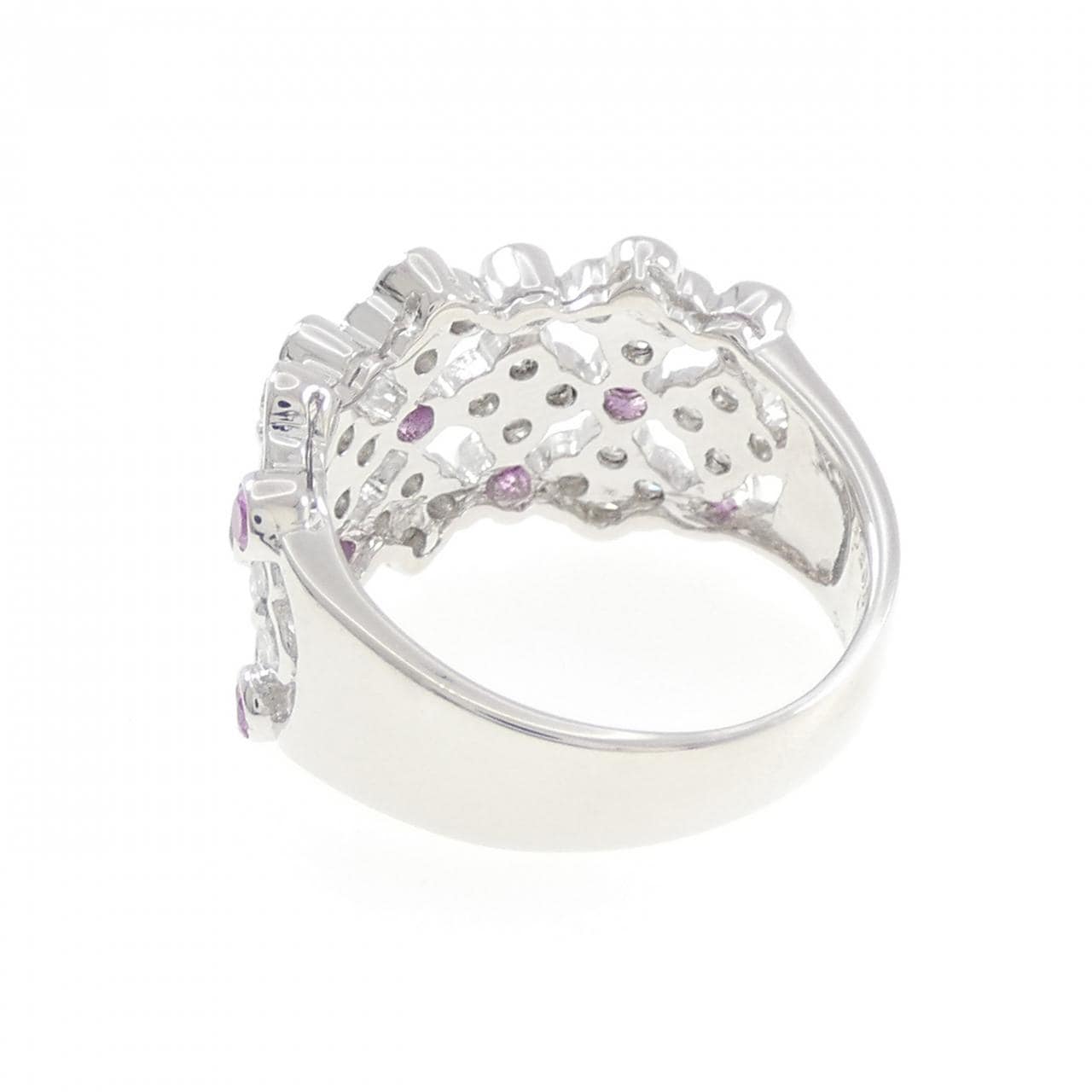 750WG サファイヤ リング 0.54CT