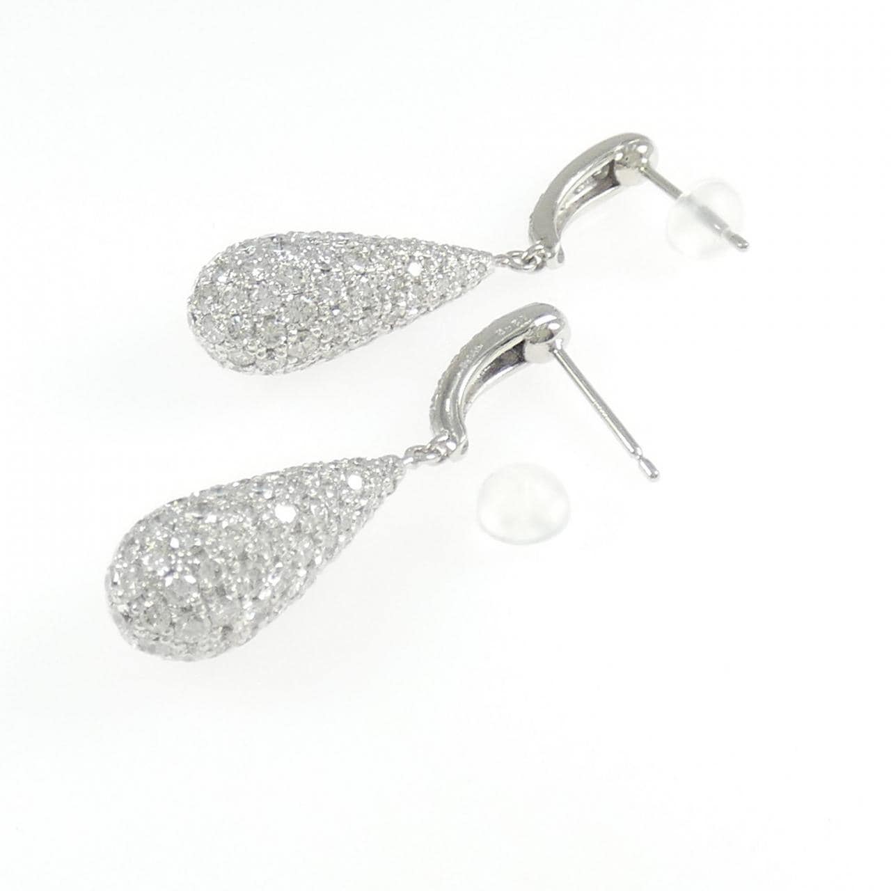 PT900 パヴェ ダイヤモンド ピアス 5.06CT