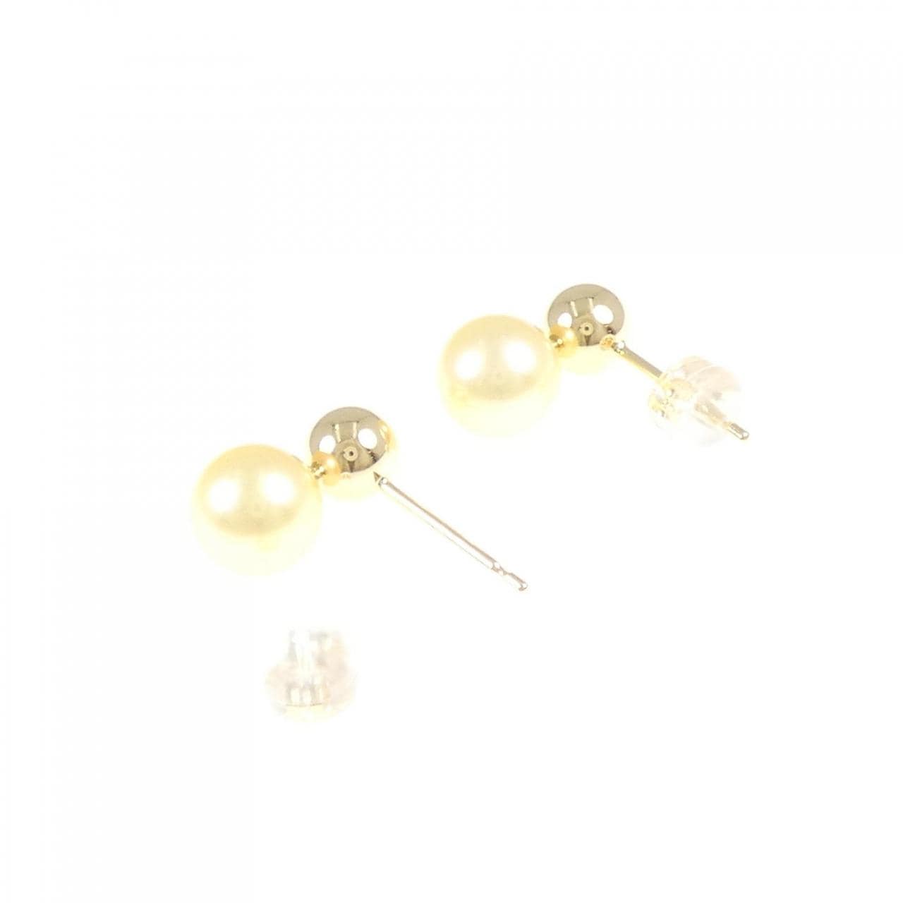 K18YG Akoya pearl earrings 7.7mm
