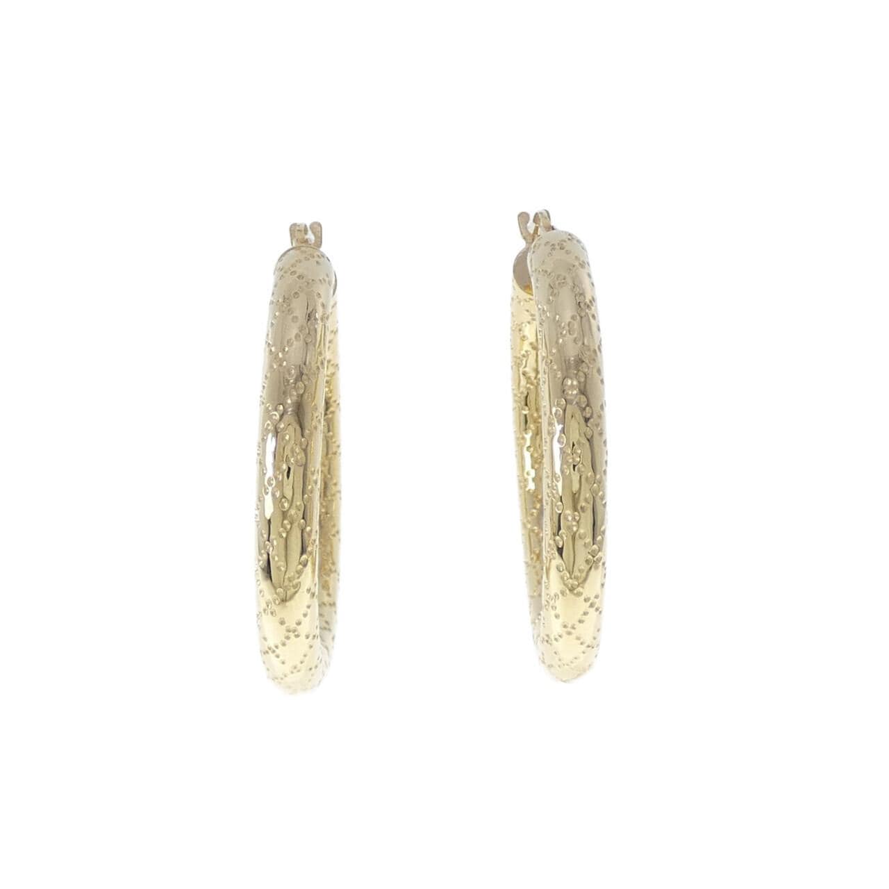 18KTYG フープ ピアス