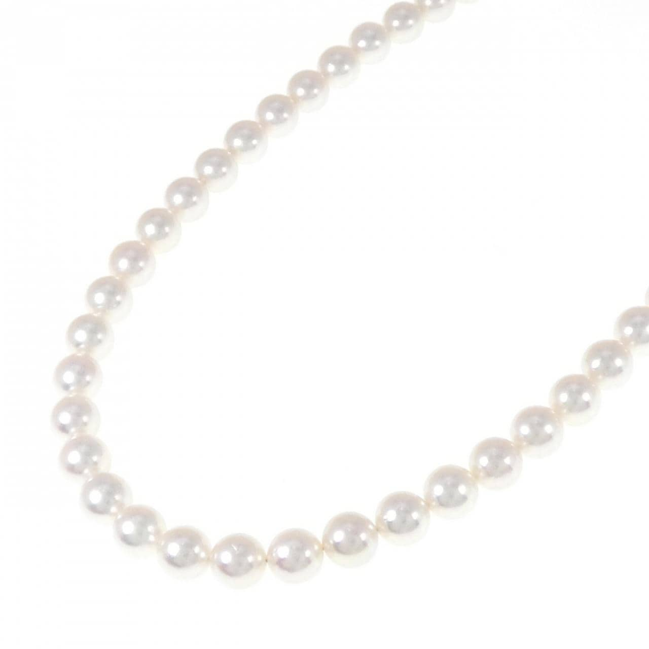 [BRAND NEW] Silver Clasp Akoya Pearl Necklace 7.5-8mm