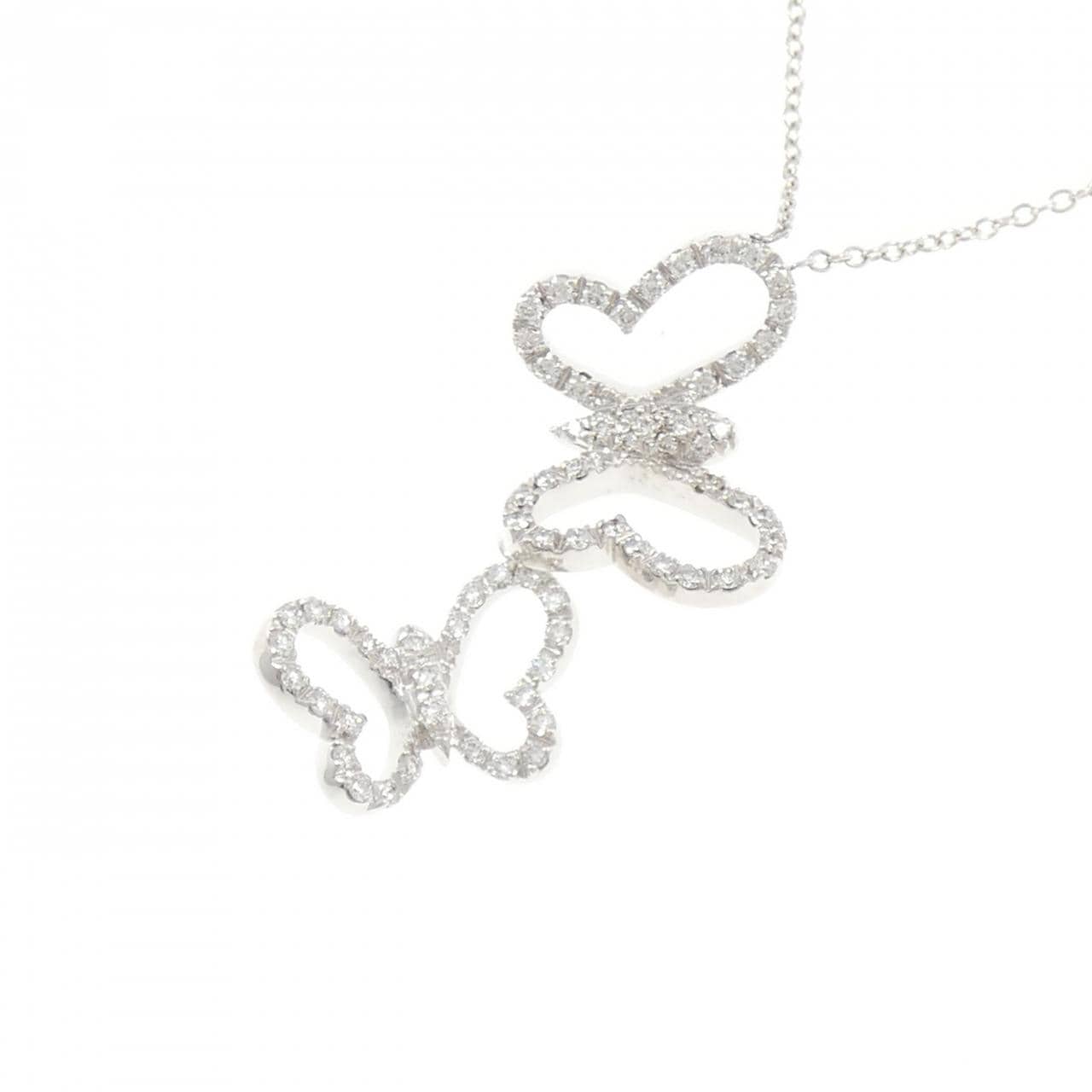 ポンテヴェキオ バタフライ ダイヤモンド ネックレス 0.55CT