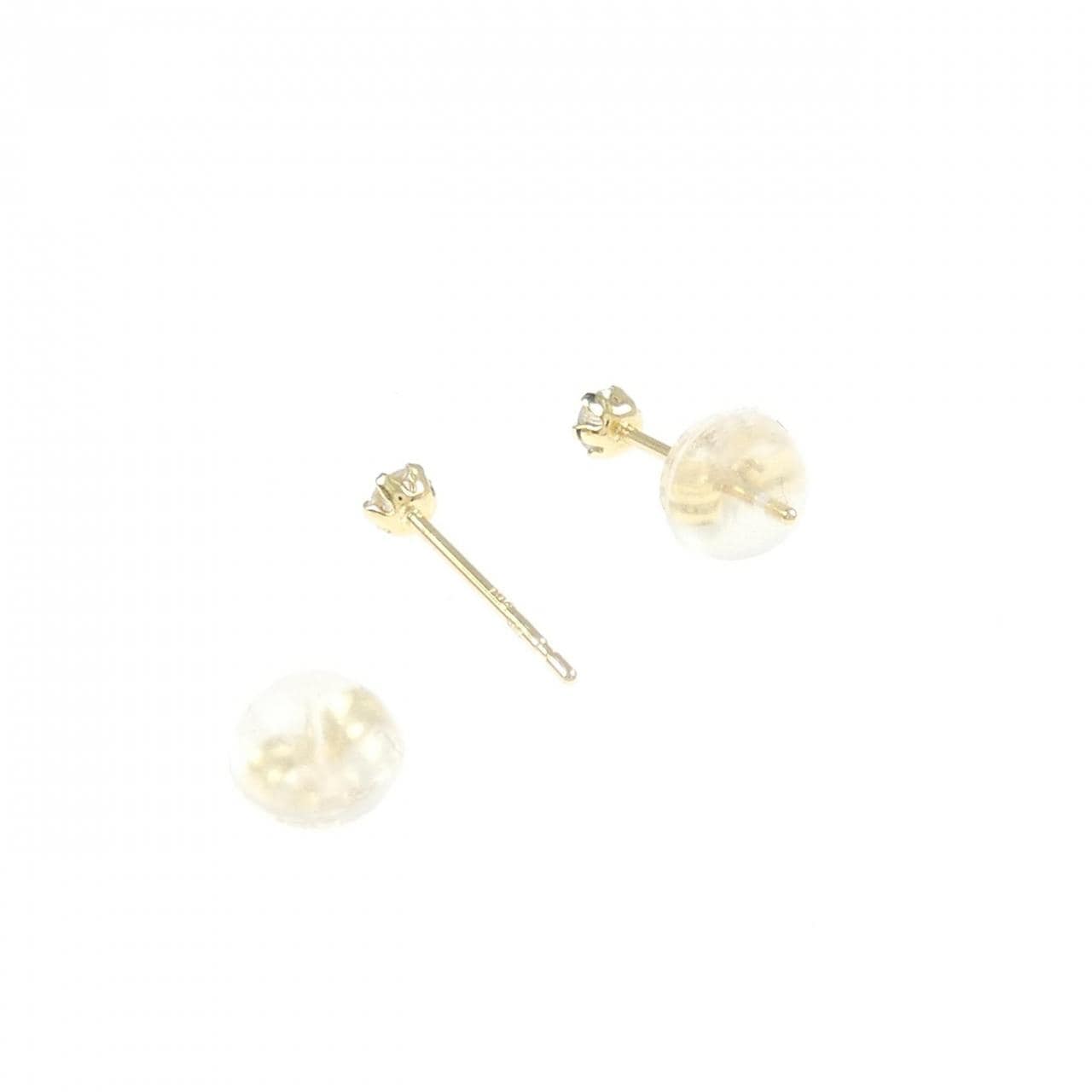 K18YG ソリティア ダイヤモンド ピアス 0.10CT