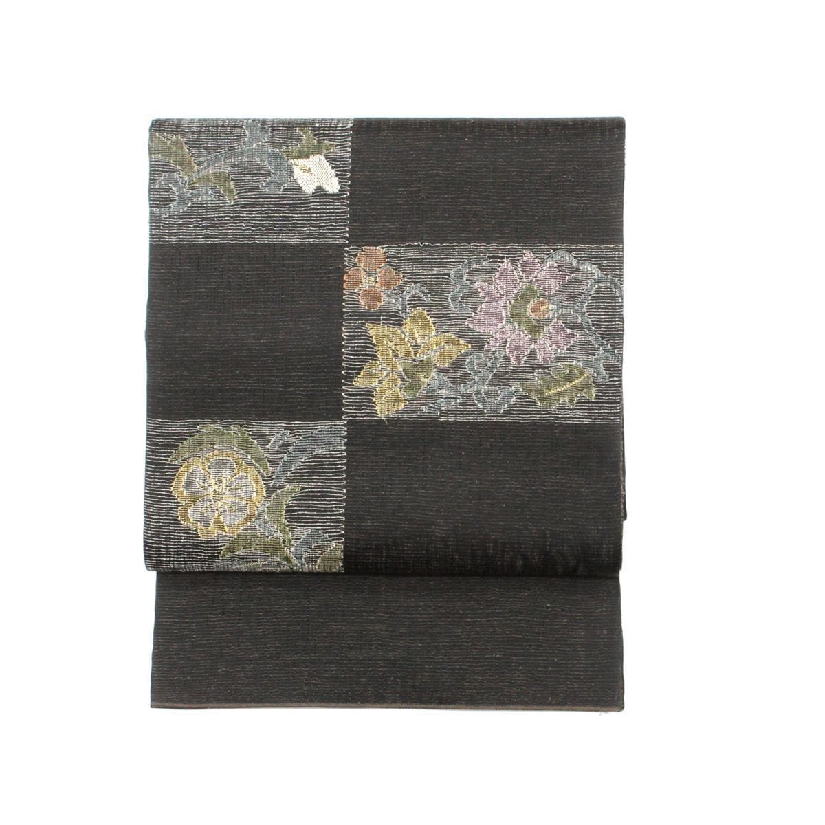 夏袋帯　透かしすくい織