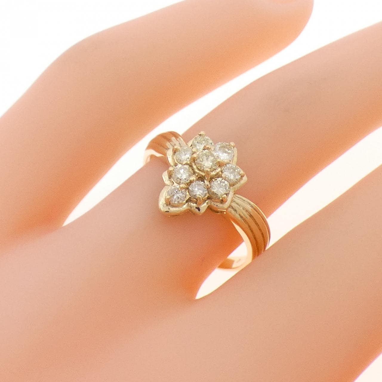 K18YG ダイヤモンド リング 0.38CT