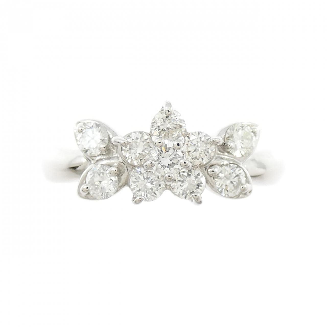 PT900 フラワー ダイヤモンド リング 0.50CT