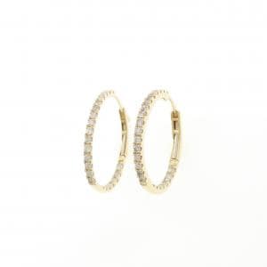 K18YG ダイヤモンド フープ ピアス 0.50CT
