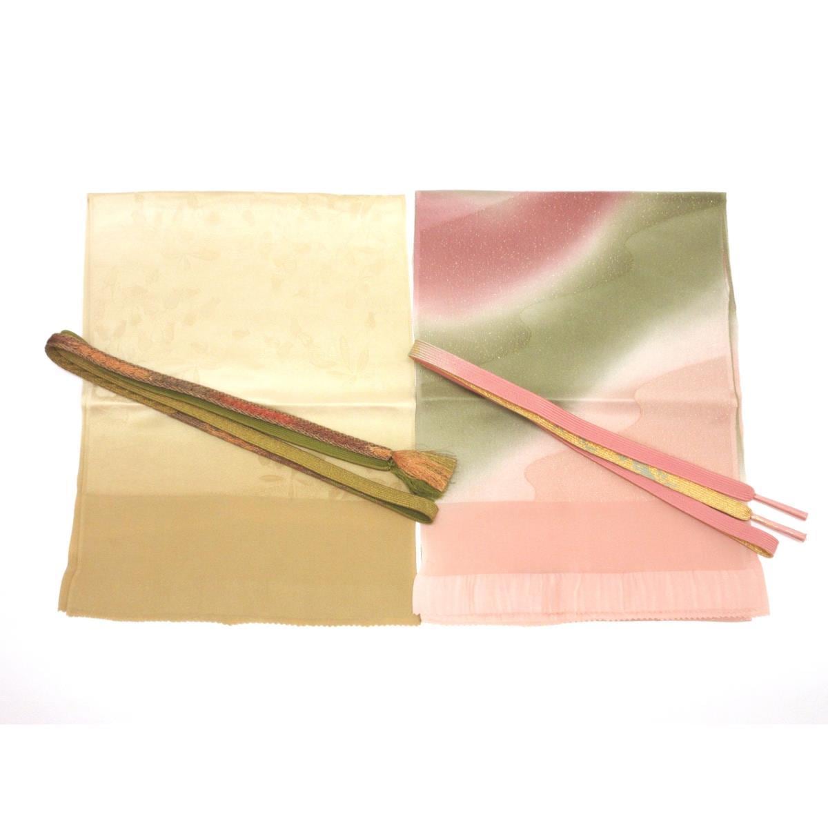【リメイク用】帯〆帯揚　２組セット