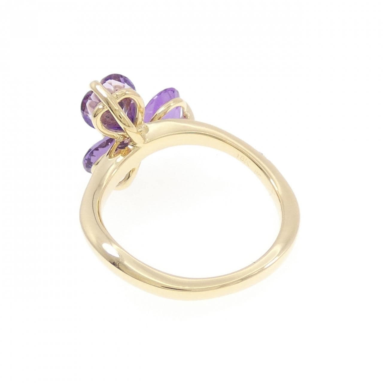 18YGYG/18KWG アメジスト リング 2.25CT