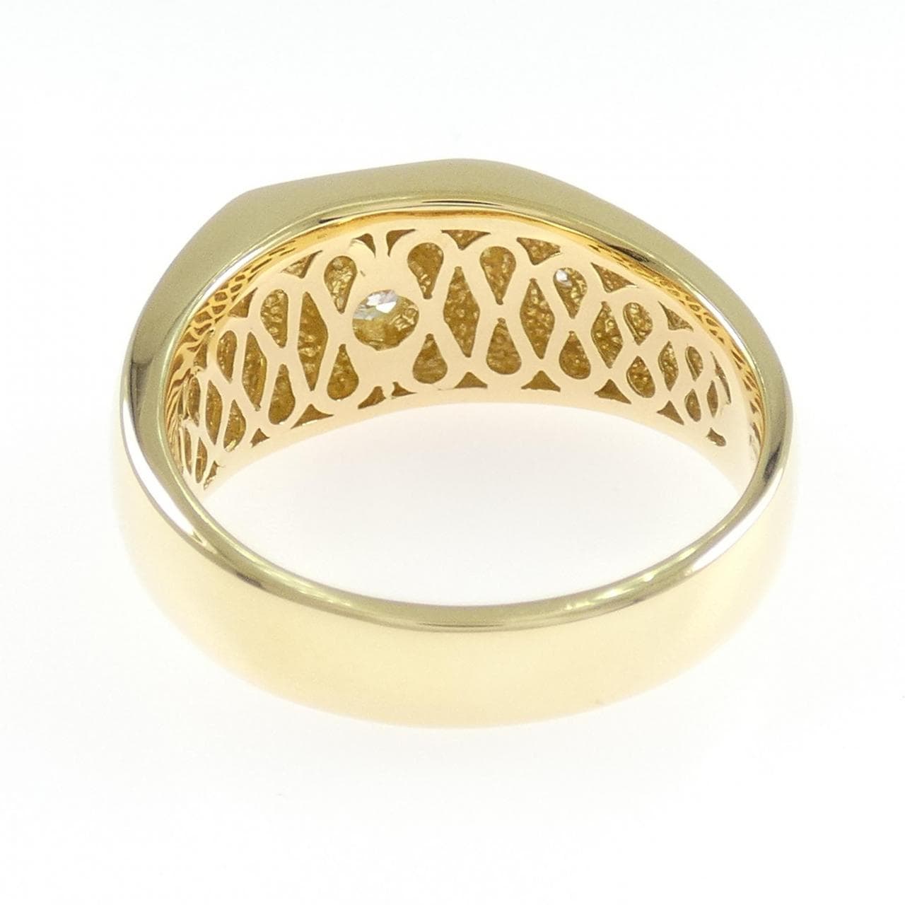 K18YG 印台 ダイヤモンド リング 0.25CT