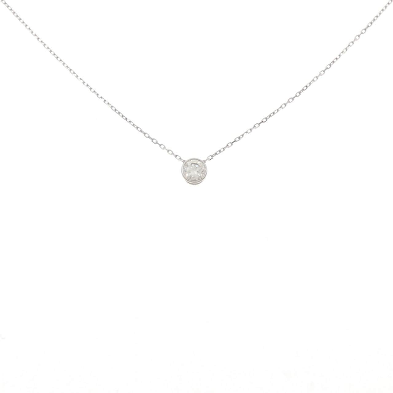 K18WG ソリティア ダイヤモンド ネックレス 0.205CT