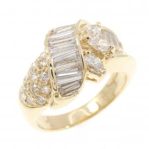 K18YG ダイヤモンド リング 2.03CT