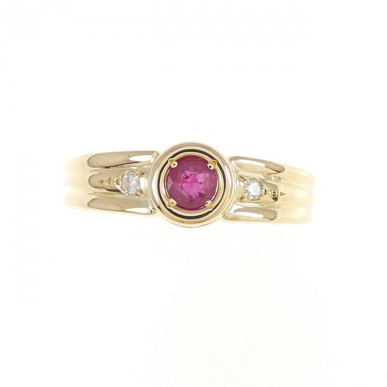 K18YG ルビー リング 0.17CT