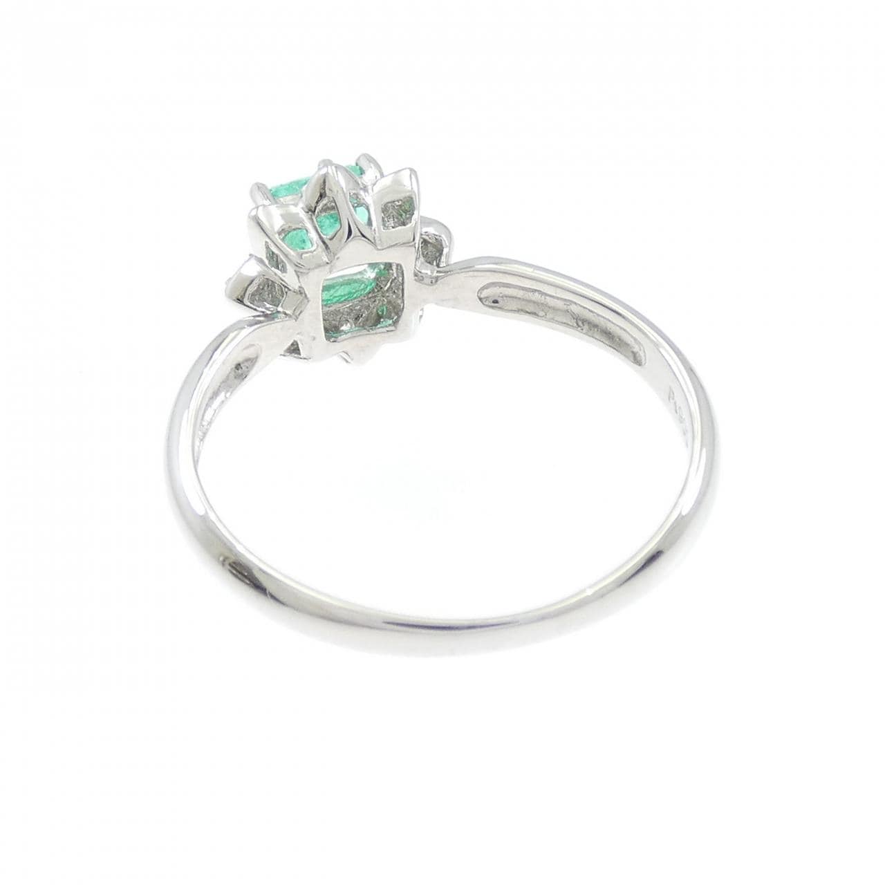 PT900 エメラルド リング 0.42CT