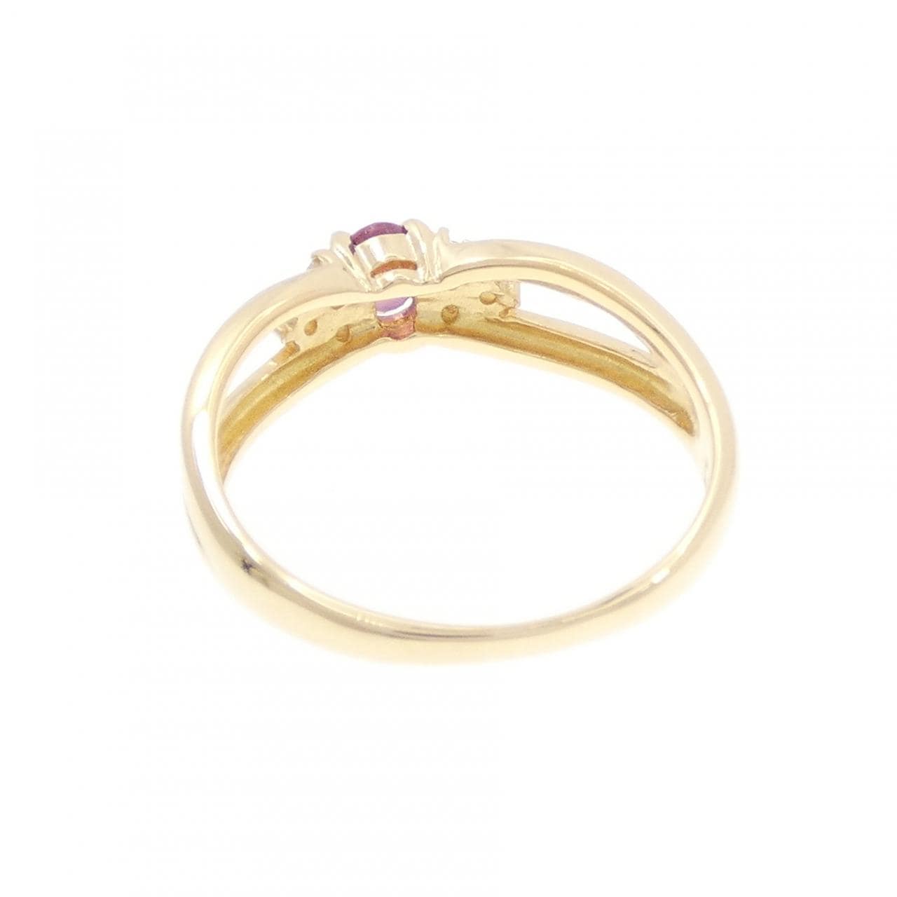 K18YG ルビー リング 0.24CT