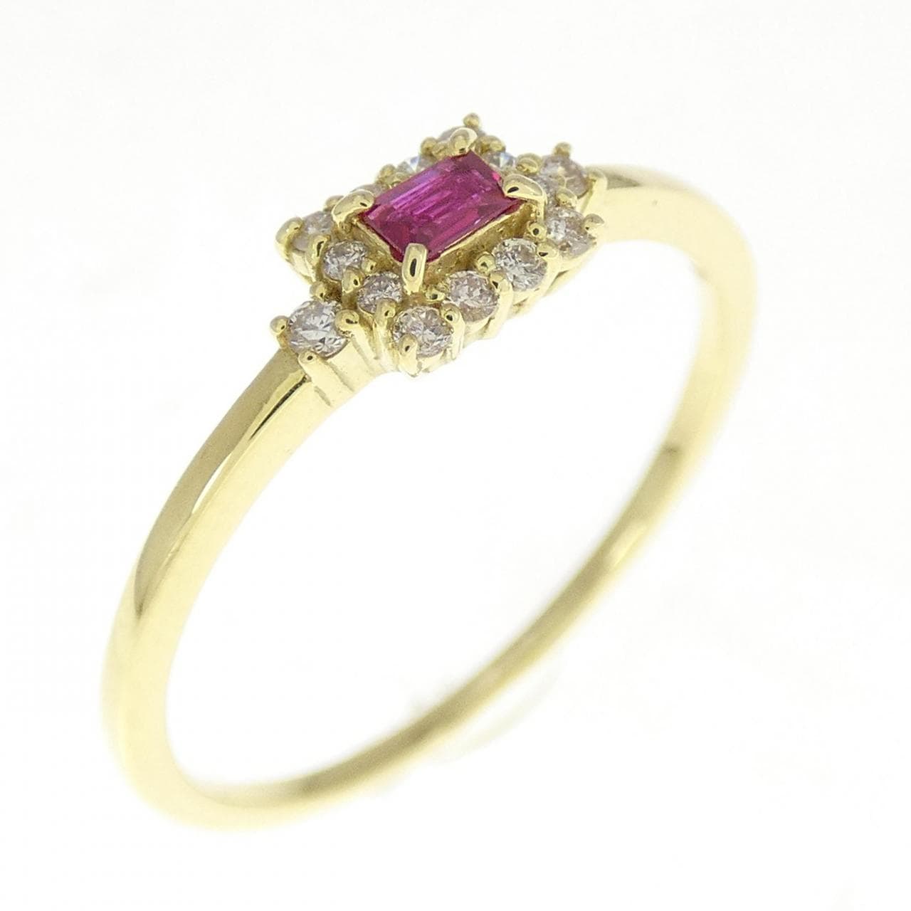 [BRAND NEW] K18YG Ruby Ring 0.09CT